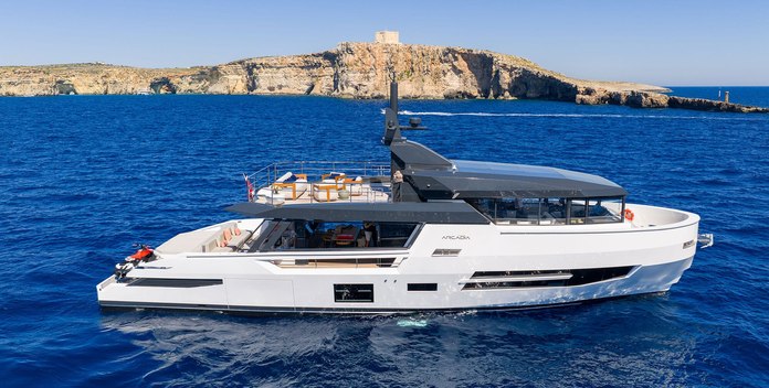 N                     Spare Wheels yacht charter Arcadia Motor Yacht