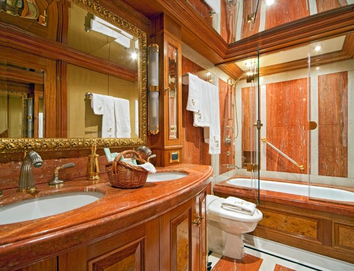 Red Guest Bathroom