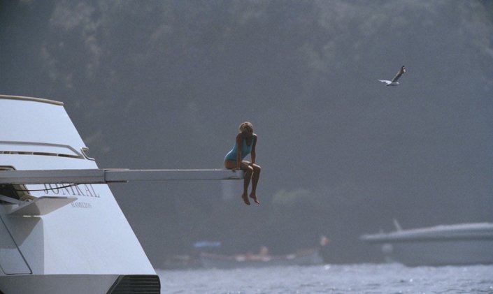 Iconic image of Diana recreated aboard superyacht TITANIA