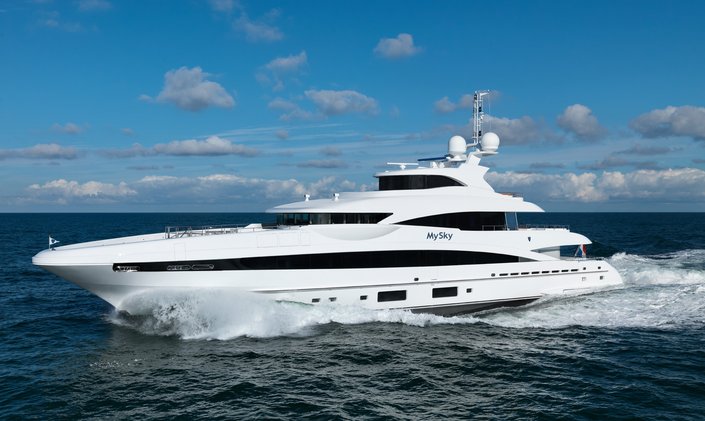 Charter 51m superyacht MYSKY in the Maldives this winter 