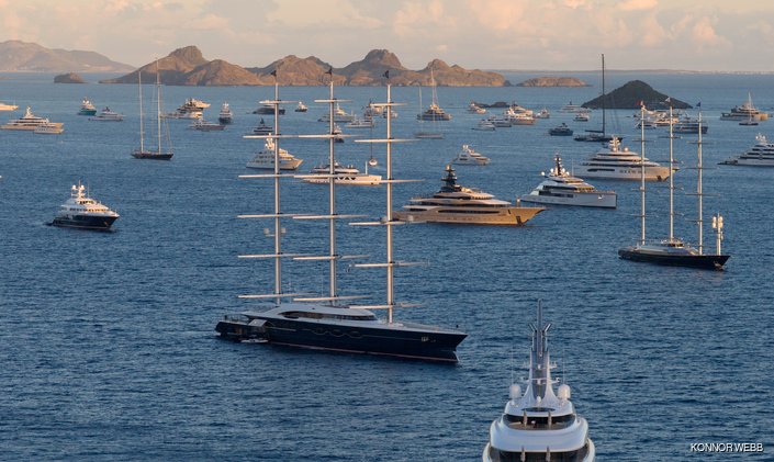 Welcoming 2026 with a bang! St Bart's New Year's Eve celebrations break records with largest ever fleet of Caribbean yacht charters 