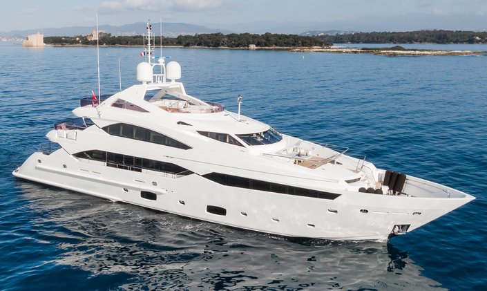 Join Sunseeker charter yacht THUMPER in 2024 for an exhilirating Ibiza yacht charter