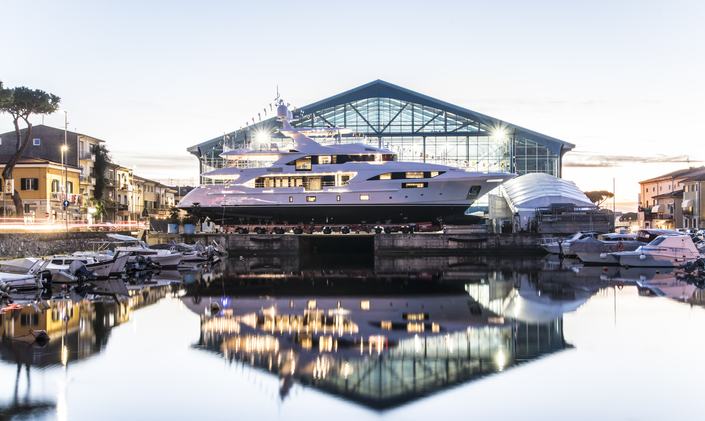 40m Benetti charter yacht 'Happy Me' hits the water