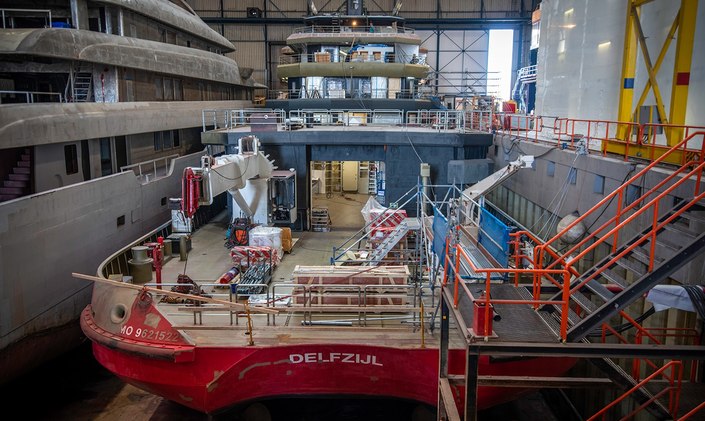 Explorer yacht RAGNAR takes shape at Icon Yachts 