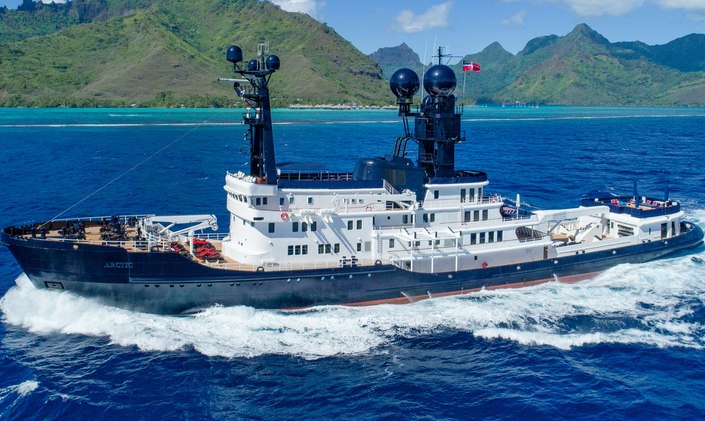 Freshly refitted 88m expedition yacht ARCTIC now available for French Polynesia charters