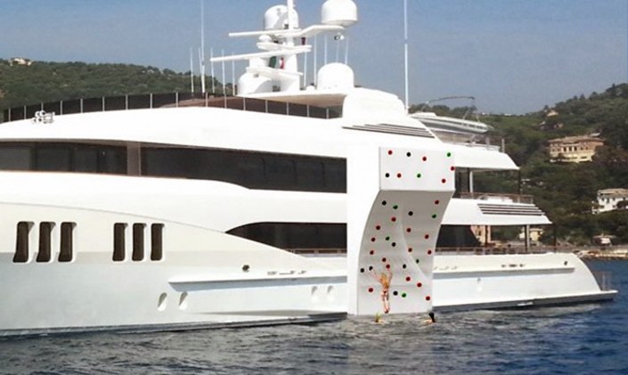 First Superyacht Climbing Wall
