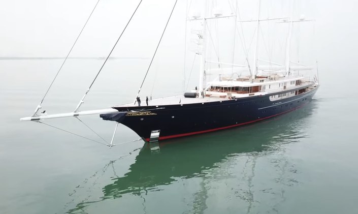 Sailing yacht KORU spotted on sea trials