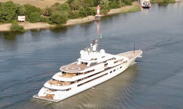 140m Lurssen superyacht 'Project Lightning' embarks on sea trials