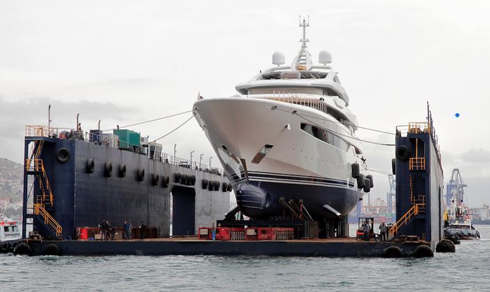 95m charter yacht O'PARI launches in Greece