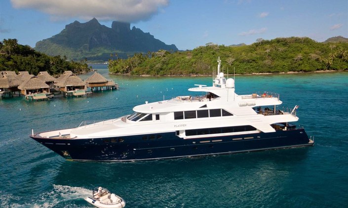 Freshly refitted 43m motor yacht PLAYPEN available for Pacific Ocean charters