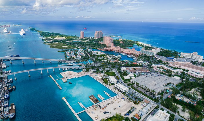Hurricane Hole Marina in the Bahamas nears completion