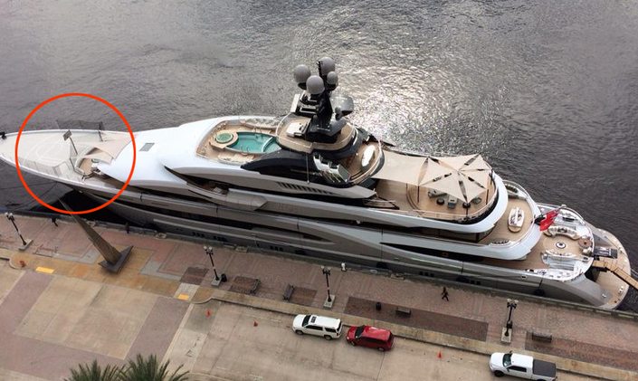 M/Y Kismet features Basketball Hoop 