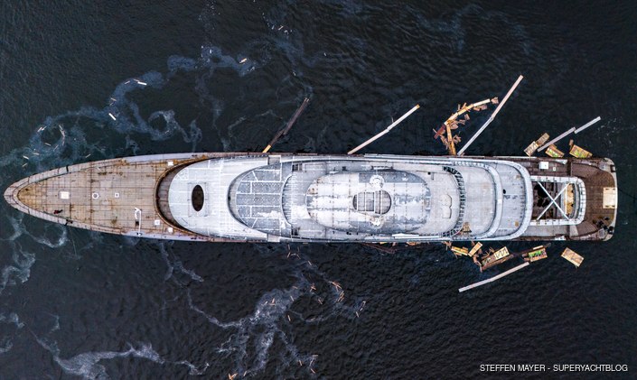 First look at 102m Lurssen superyacht JASSJ as she launches in Germany