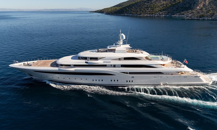 Exclusive fill the gap discount: Join 85m superyacht rental O'PTASIA on an indulgent two-week Greece yacht charter