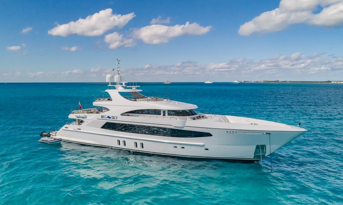 Bahamas special offer on board 48m luxury charter yacht BIG SKY 