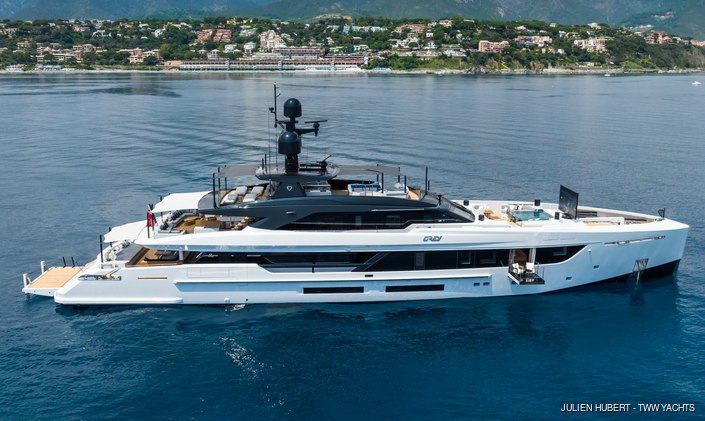 Charter yacht GREY prepares for world debut at Monaco Yacht Show