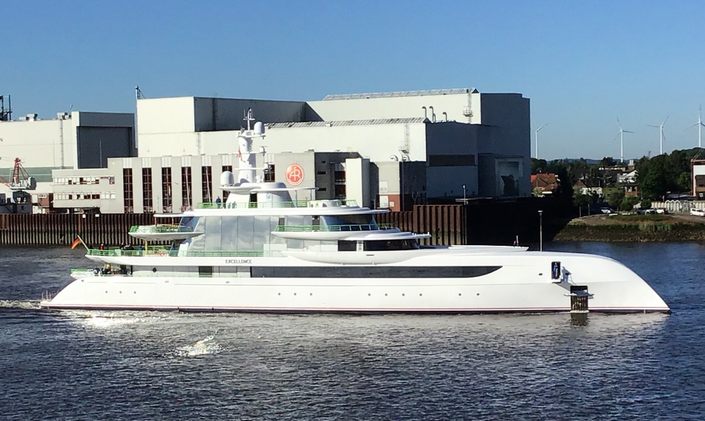 80m luxury yacht EXCELLENCE heads out on sea trials