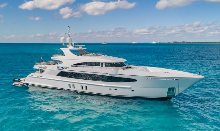 Get front row seats at the Olympic Games with motor yacht BIG SKY on a Tahiti yacht charter