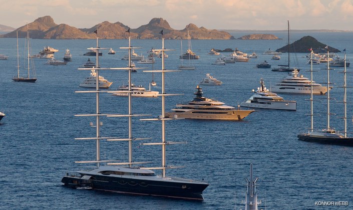 Welcoming 2026 with a bang! St Bart's New Year's Eve celebrations break records with largest ever fleet of Caribbean yacht charters 