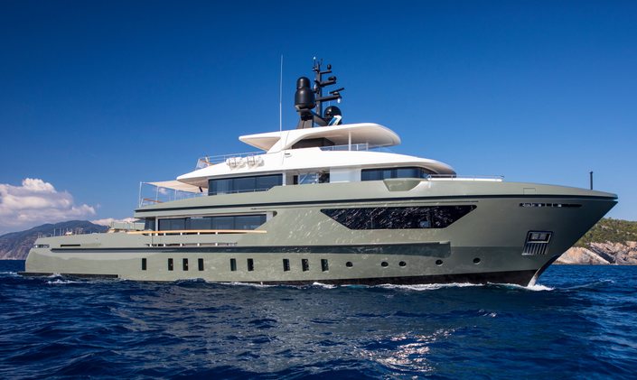 Embark on a Balearic escape with discounted rates aboard 42m Sanlorenzo charter yacht MOKA