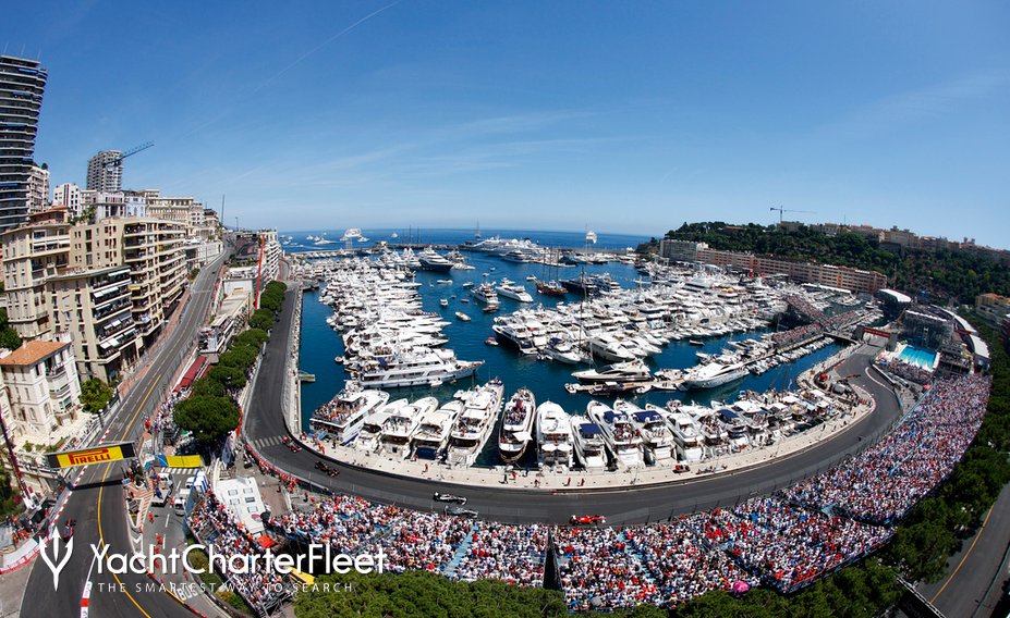 Superyachts in Port Hercules 