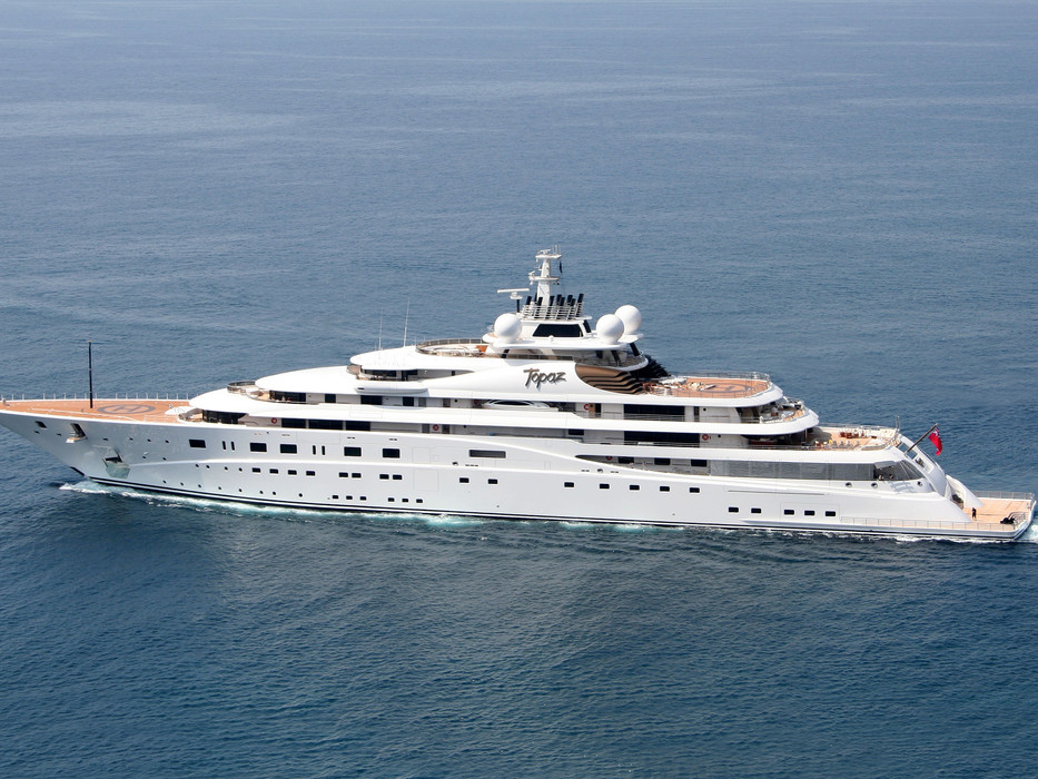 Leonardo Dicaprio Throws Private Party On Superyacht Topaz Yacht Charter Fleet