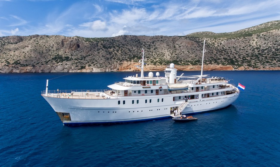 70m charter yacht SHERAKHAN available for summer vacations in Sardinia