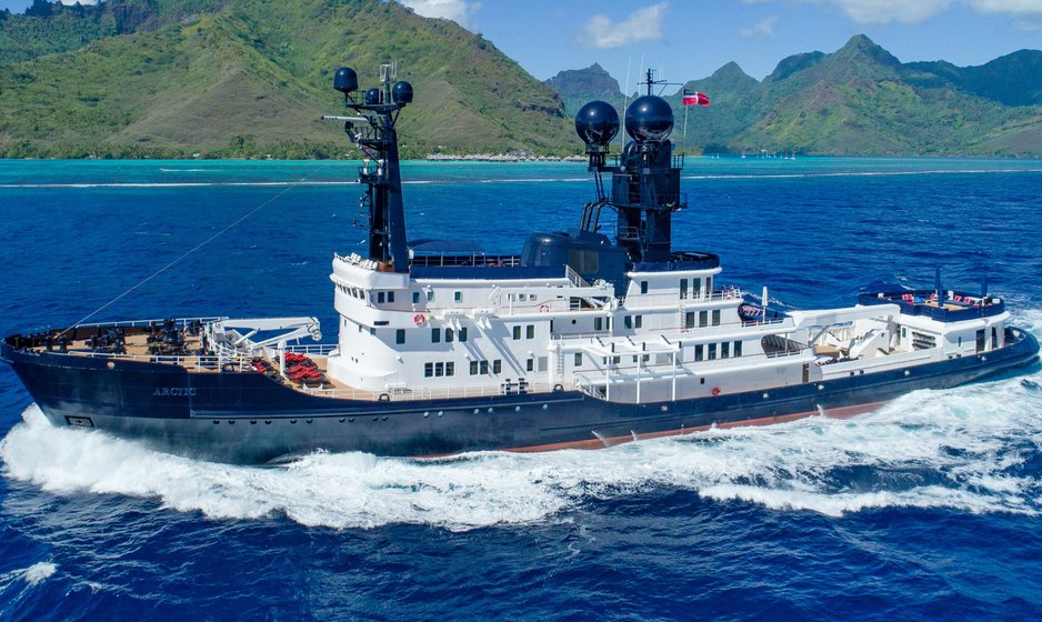 Freshly refitted 88m expedition yacht ARCTIC now available for French Polynesia charters