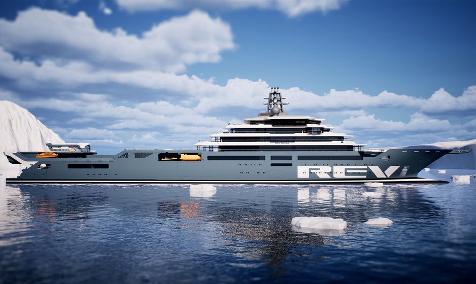 195M superyacht REV OCEAN on the move: The world's largest yacht for charter embarks on sea trials